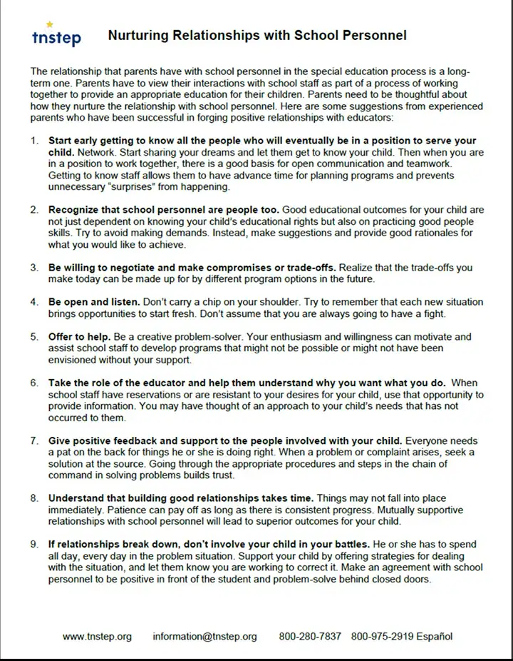 Good Relationships for Parents and Professionals