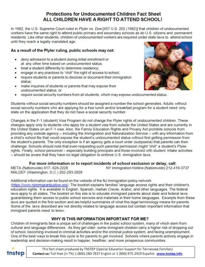 Protections for Undocumented Children Fact Sheet