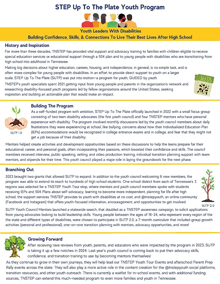 SUTP Youth Program at a Glance