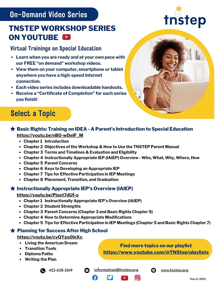YouTube Workshop Series Information Sheet