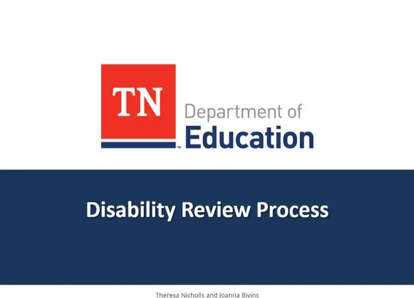 Disability Review Process - Revising the TN Special Education Eligibility Standards (TDOE)