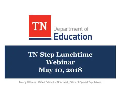 Intellectually Gifted Students - TNSTEP's Lunchtime Leaders Webinar