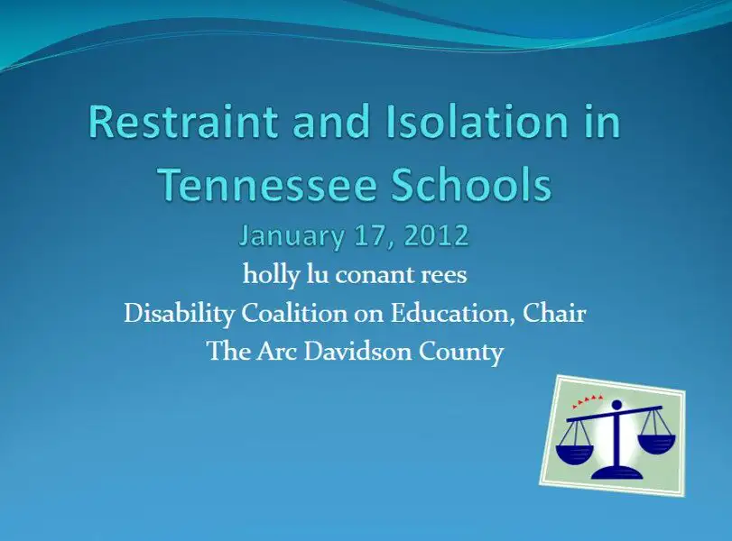 Restraint & Isolation in Tennessee Schools - TNSTEP's Lunchtime Leaders Webinar