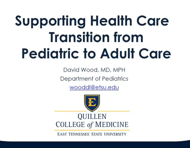 Transition from Pediatric to Adult Healthcare: Issues and Strategies - TNSTEP's Lunchtime Leaders Webinar