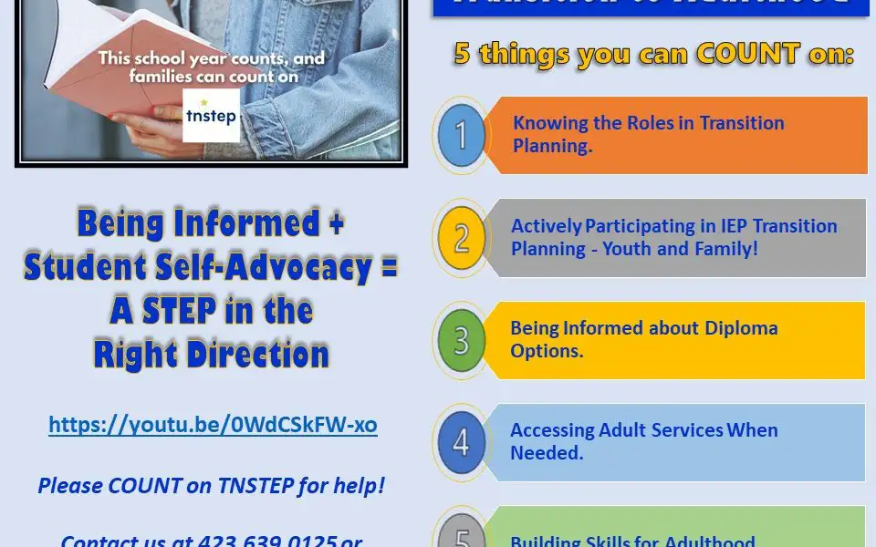 Transition to Adulthood - TNSTEPs Five Points You Can Count On
