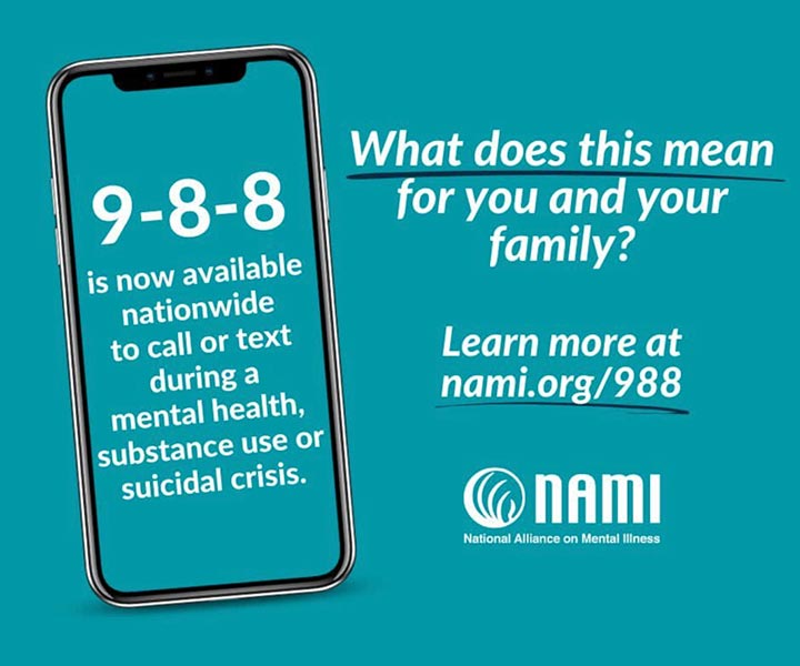 NAMI 988 crisis number image